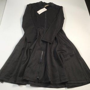 Zeela Women Long Sleeve Flare Dress (Black-Small)